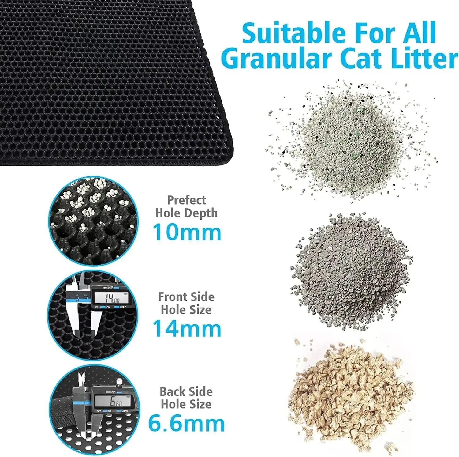 Cat Litter Trapping Mat with Double-Layer Waterproof Design