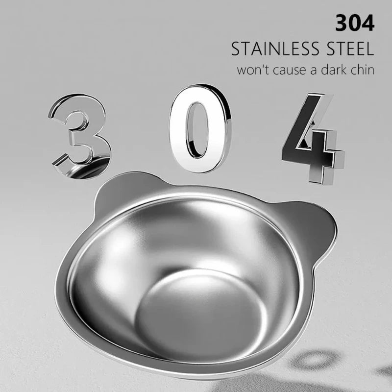 304 Stainless Steel Elevated Cat Bowl for Healthy Eating
