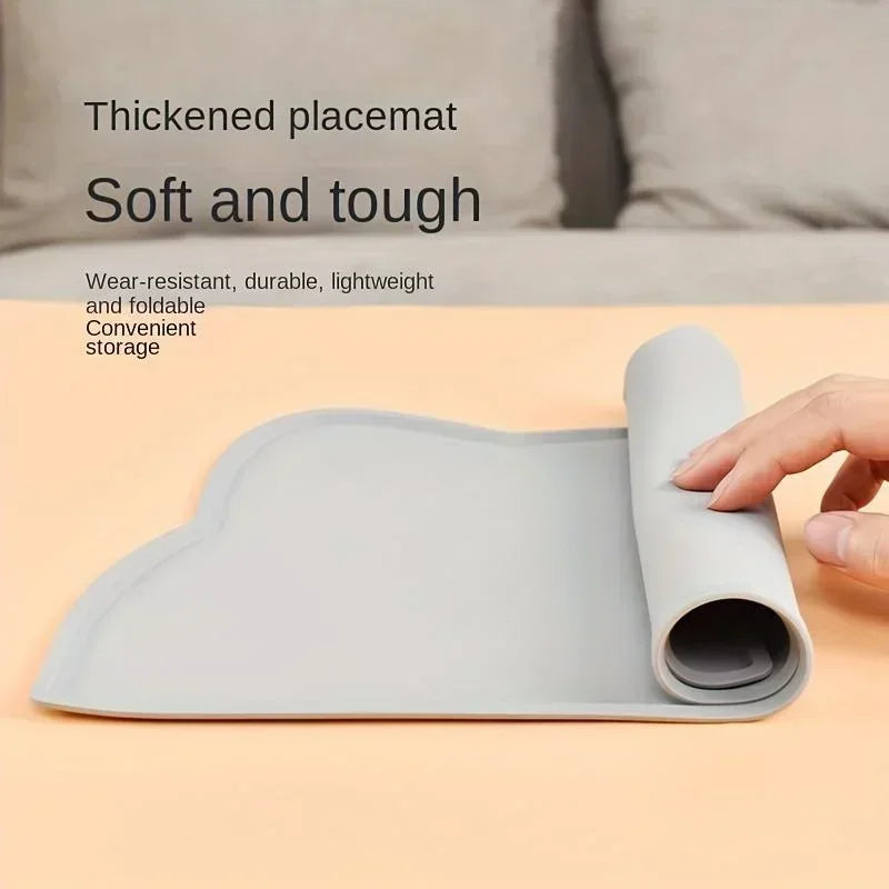 Silicone Pet Feeding Mat – Non-Slip, Waterproof Cat Shape