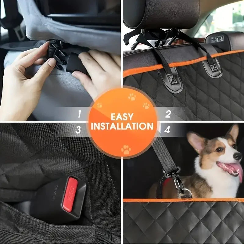 Waterproof Dog Car Seat Cover Hammock for Back Seats