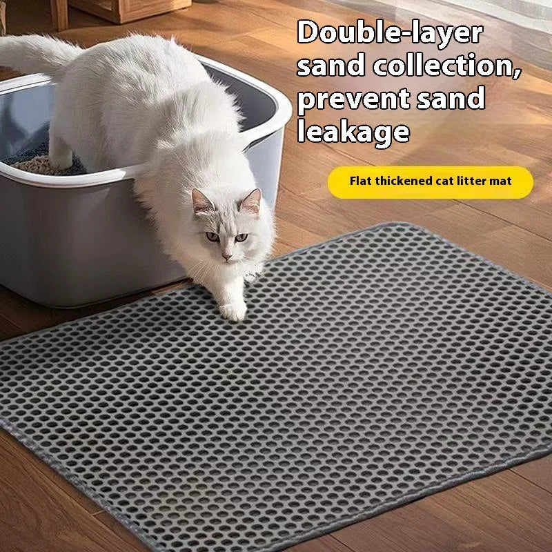 Cat Litter Trapping Mat with Double-Layer Waterproof Design