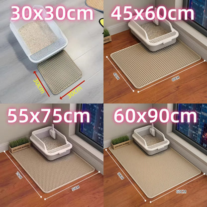 Cat Litter Trapping Mat with Double-Layer Waterproof Design